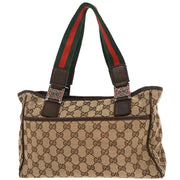 Gucci Beige Canvas GG Sherry Line Tote Handbag 145810 002122 177435