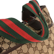 Gucci Beige Canvas GG Sherry Line Tote Handbag 145810 002122 177435