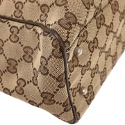 Gucci Beige Canvas GG Sherry Line Tote Handbag 145810 002122 177435