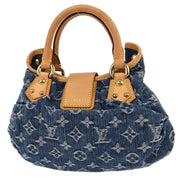 Louis Vuitton Blue Monogram Denim Pleaty Handbag M95020 VI1026 177439