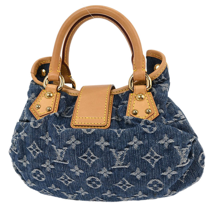 Louis Vuitton Blue Monogram Denim Pleaty Handbag M95020 VI1026 177439
