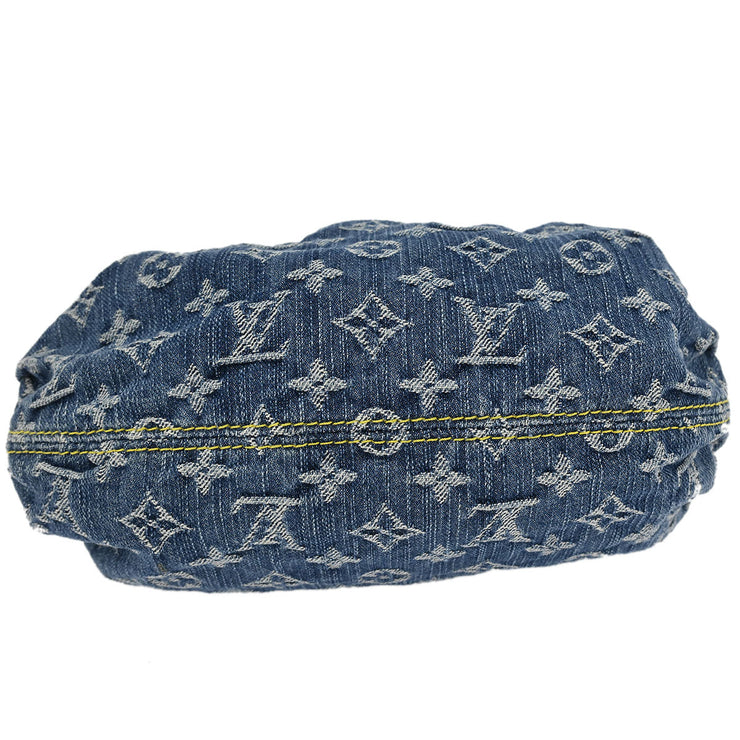 Louis Vuitton Blue Monogram Denim Pleaty Handbag M95020 VI1026 177439