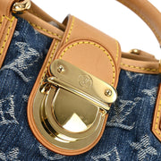 Louis Vuitton Blue Monogram Denim Pleaty Handbag M95020 VI1026 177439
