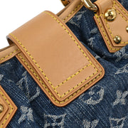 Louis Vuitton Blue Monogram Denim Pleaty Handbag M95020 VI1026 177439