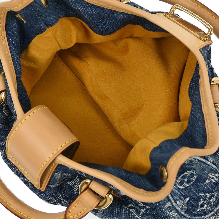 Louis Vuitton Blue Monogram Denim Pleaty Handbag M95020 VI1026 177439