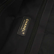 Chanel Black Jacquard Nylon Travel Line Tote Handbag 177442