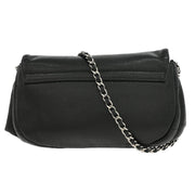 Chanel Black Calfskin Half Moon WOC Shoulder Wallet Bag 177447