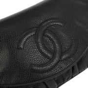 Chanel Black Calfskin Half Moon WOC Shoulder Wallet Bag 177447
