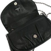 Chanel Black Calfskin Half Moon WOC Shoulder Wallet Bag 177447
