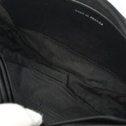Chanel Black Calfskin Half Moon WOC Shoulder Wallet Bag 177447