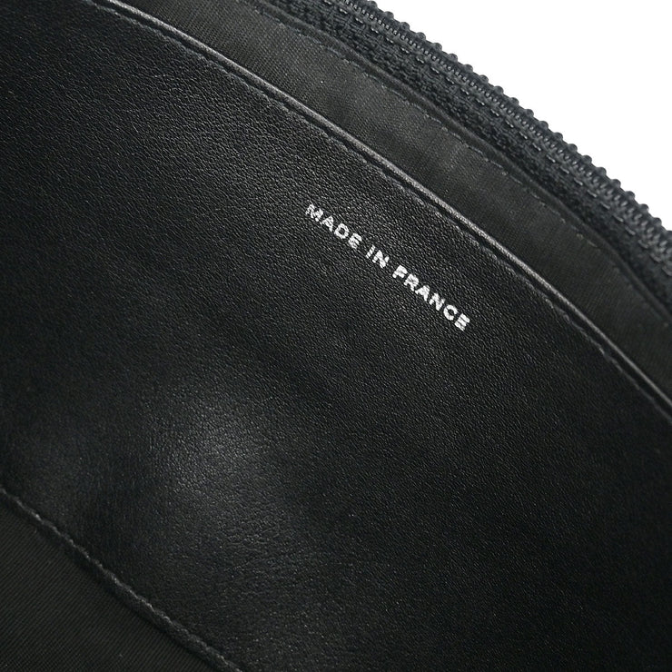 Chanel Black Calfskin Half Moon WOC Shoulder Wallet Bag 177447