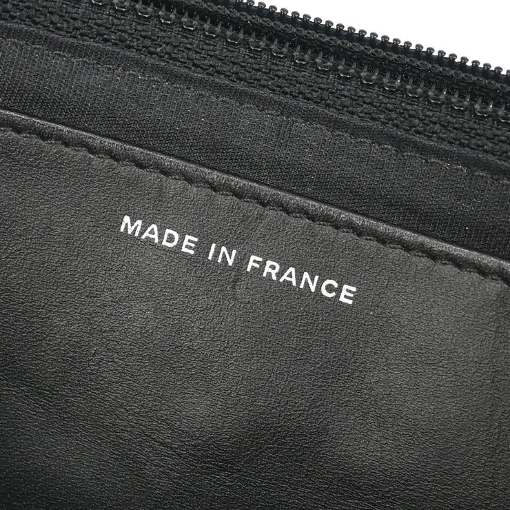 Chanel Black Calfskin Half Moon WOC Shoulder Wallet Bag 177448
