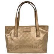Gucci Gold PVC GG Tote Handbag 211138 002123 177452