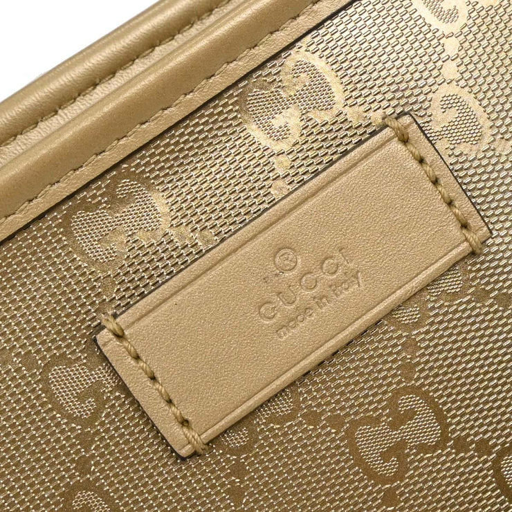 Gucci Gold PVC GG Tote Handbag 211138 002123 177452