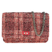 Chanel Pink Tweed Mademoiselle Lock Classic WOC Wallet On Chain 177453