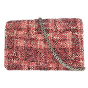 Chanel Pink Tweed Mademoiselle Lock Classic WOC Wallet On Chain 177453