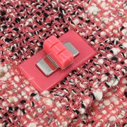 Chanel Pink Tweed Mademoiselle Lock Classic WOC Wallet On Chain 177453