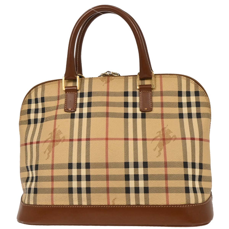 Burberry Beige PVC House Check Handbag T-03-2 177461