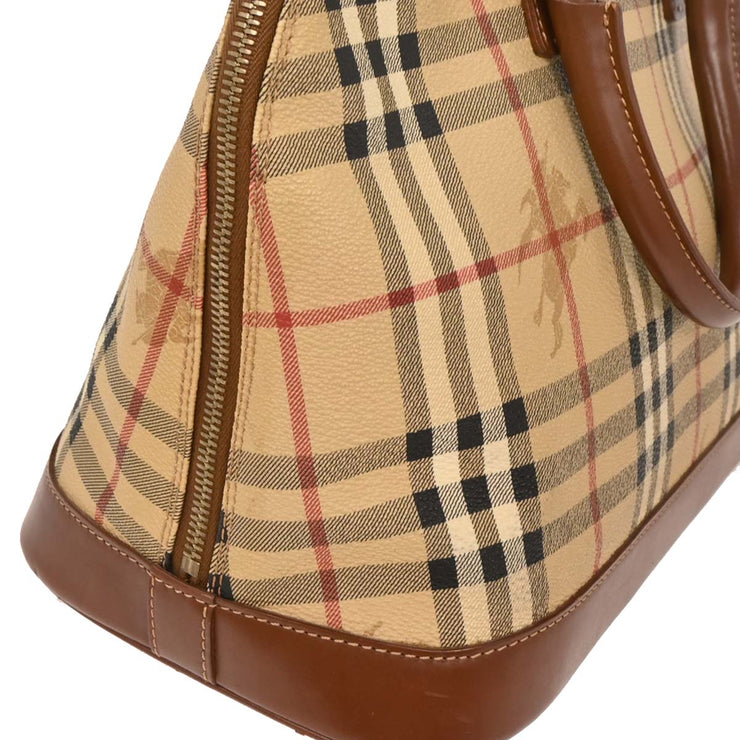 Burberry Beige PVC House Check Handbag T-03-2 177461