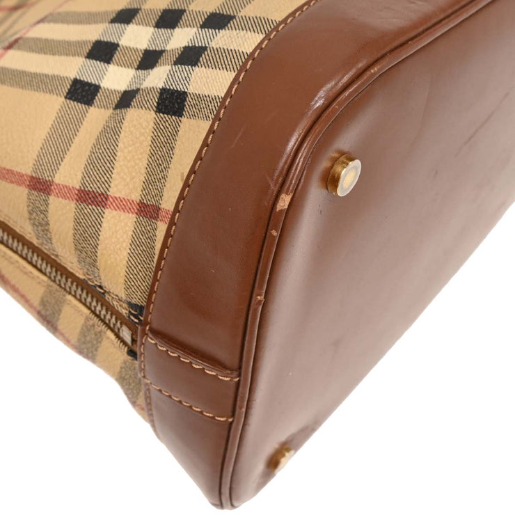 Burberry Beige PVC House Check Handbag T-03-2 177461