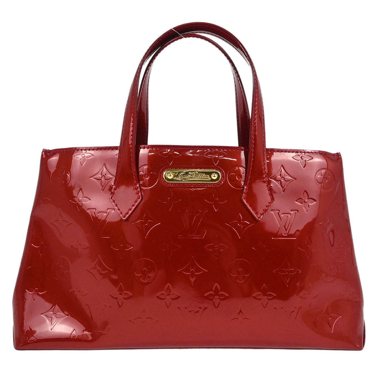 Louis Vuitton Red Monogram Vernis Wilshire PM Tote Bag M93642 MI4018 177467