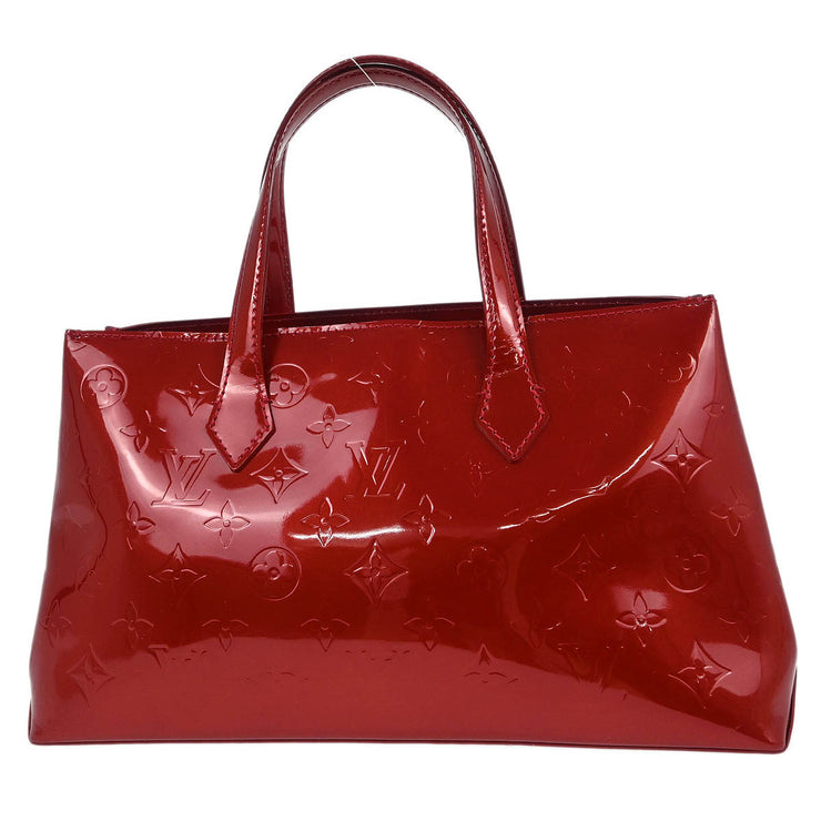 Louis Vuitton Red Monogram Vernis Wilshire PM Tote Bag M93642 MI4018 177467