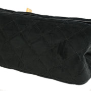 Chanel Black Suede 2.55 Small Classic Double Flap Shoulder Bag 177475