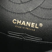 Chanel Black Suede 2.55 Small Classic Double Flap Shoulder Bag 177475