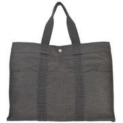 Hermes Gray Canvas Herline Tote GM Handbag 177479