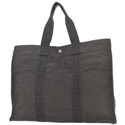 Hermes Gray Canvas Herline Tote GM Handbag 177479