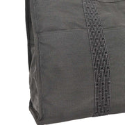 Hermes Gray Canvas Herline Tote GM Handbag 177479