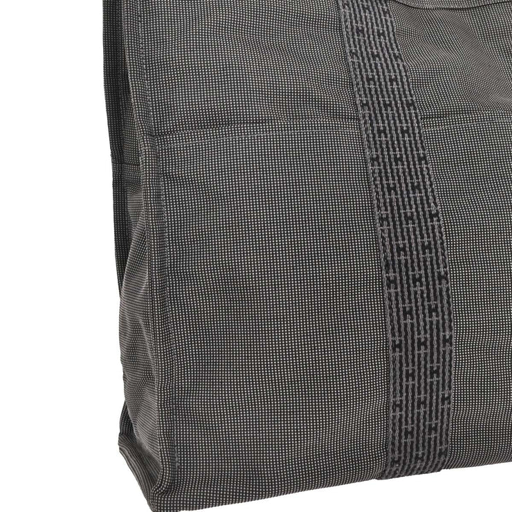 Hermes Gray Canvas Herline Tote GM Handbag 177479