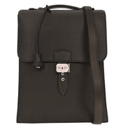 Hermes Vert Gris Taurillon Clemence Sac a Depeches DPLG Handbag  Square:F M.U 177488