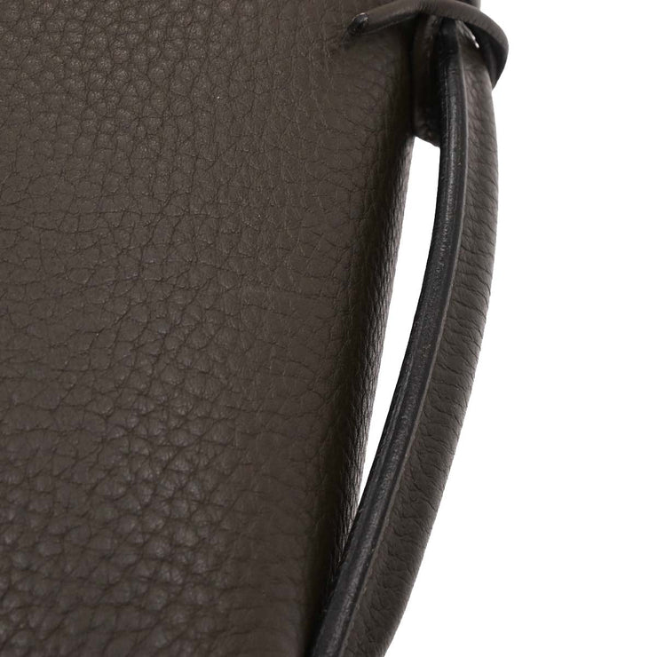 Hermes Vert Gris Taurillon Clemence Sac a Depeches DPLG Handbag  Square:F M.U 177488