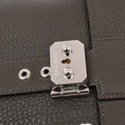 Hermes Vert Gris Taurillon Clemence Sac a Depeches DPLG Handbag  Square:F M.U 177488