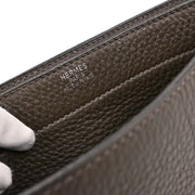 Hermes Vert Gris Taurillon Clemence Sac a Depeches DPLG Handbag  Square:F M.U 177488