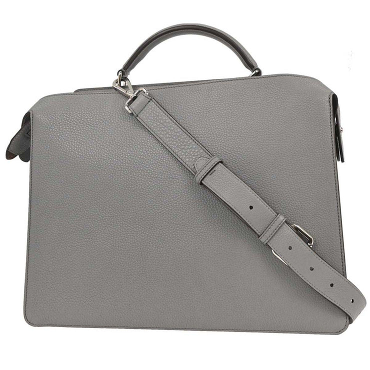 Fendi Gray Leather Peekaboo ISeeU 2way Handbag 7VA529AFC32284927 177506