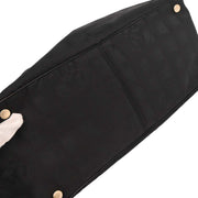 Chanel Black Jacquard Nylon Travel Line Tote Handbag 177509