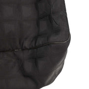 Chanel Black Jacquard Nylon Travel Line Tote Handbag 177509