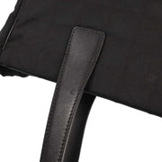 Chanel Black Jacquard Nylon Travel Line Tote Handbag 177509
