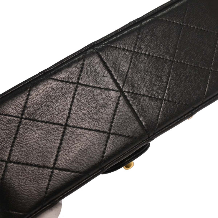 Chanel Black Lambskin Classic Square Flap Shoulder Bag 20 177512
