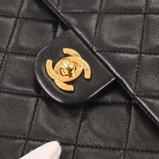 Chanel Black Lambskin Classic Square Flap Shoulder Bag 20 177512