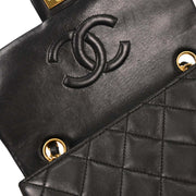 Chanel Black Lambskin Classic Square Flap Shoulder Bag 20 177512