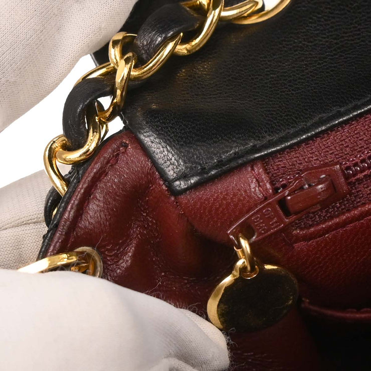 Chanel Black Lambskin Classic Square Flap Shoulder Bag 20 177512