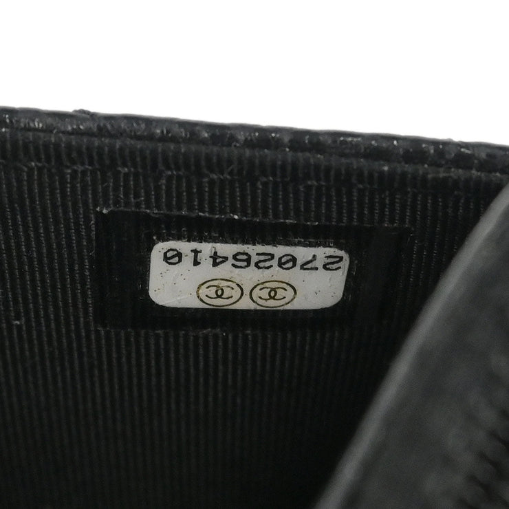 Chanel Black Calfskin Chevron Classic WOC Wallet On Chain 177514