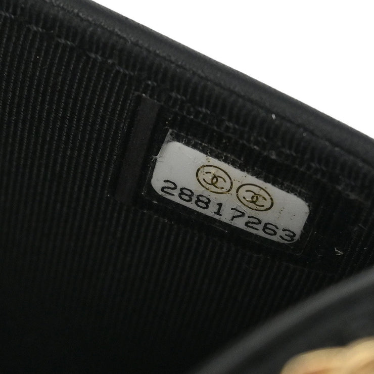 Chanel Black Lambskin Chevron WOC Wallet On Chain 177516