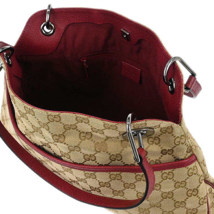 Gucci Beige Canvas GG Hobo Handbag 121023 1956 177517