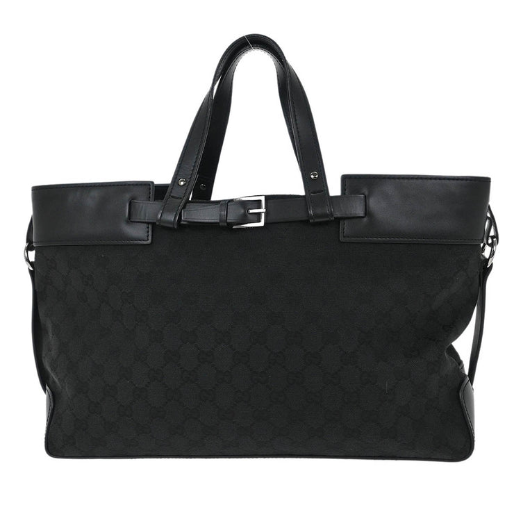 Gucci Black Canvas GG Tote Handbag 106251 214397 177519