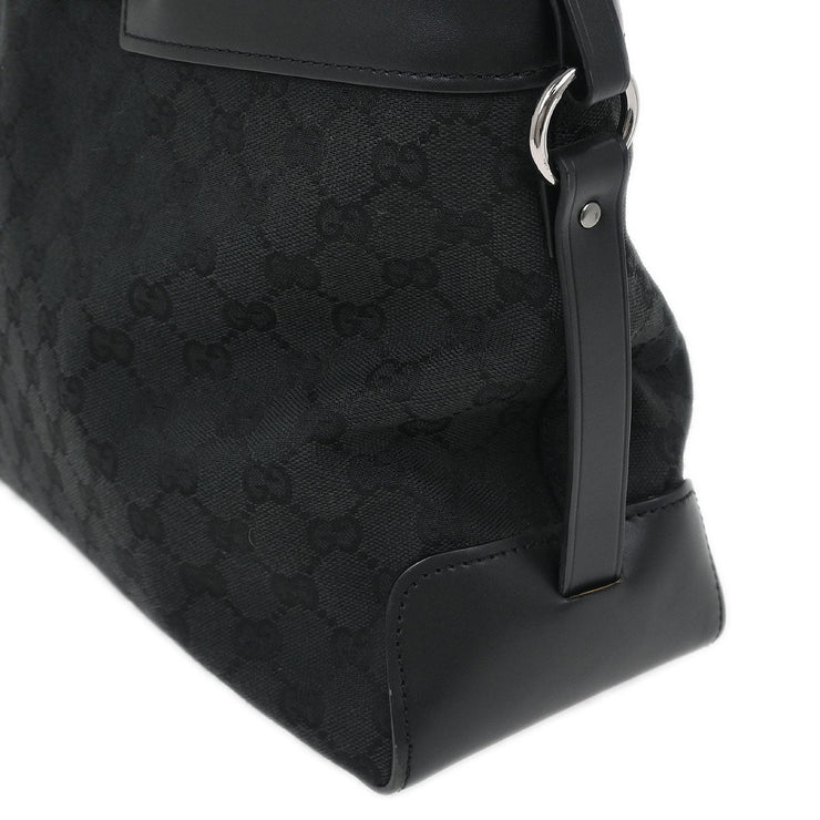 Gucci Black Canvas GG Tote Handbag 106251 214397 177519