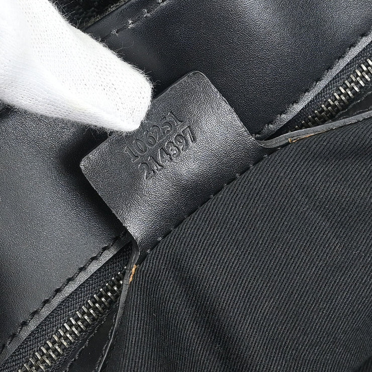 Gucci Black Canvas GG Tote Handbag 106251 214397 177519